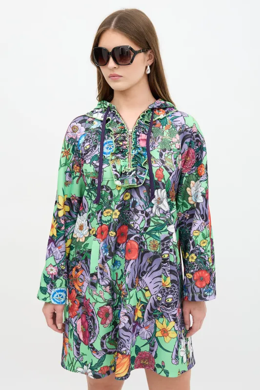Floral Printed Hoodie Dress sold by VSP Consignment