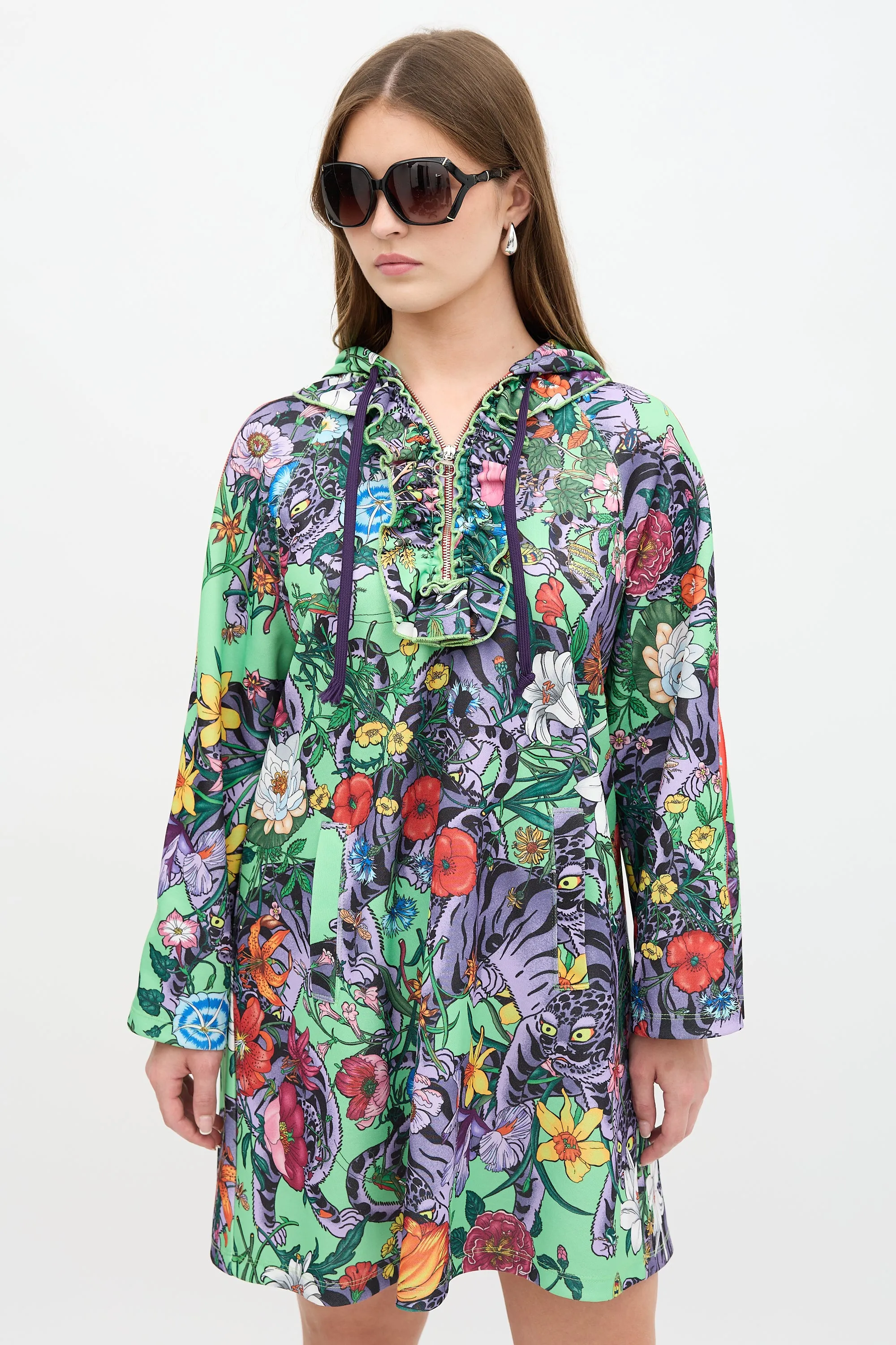 Floral Printed Hoodie Dress sold by VSP Consignment