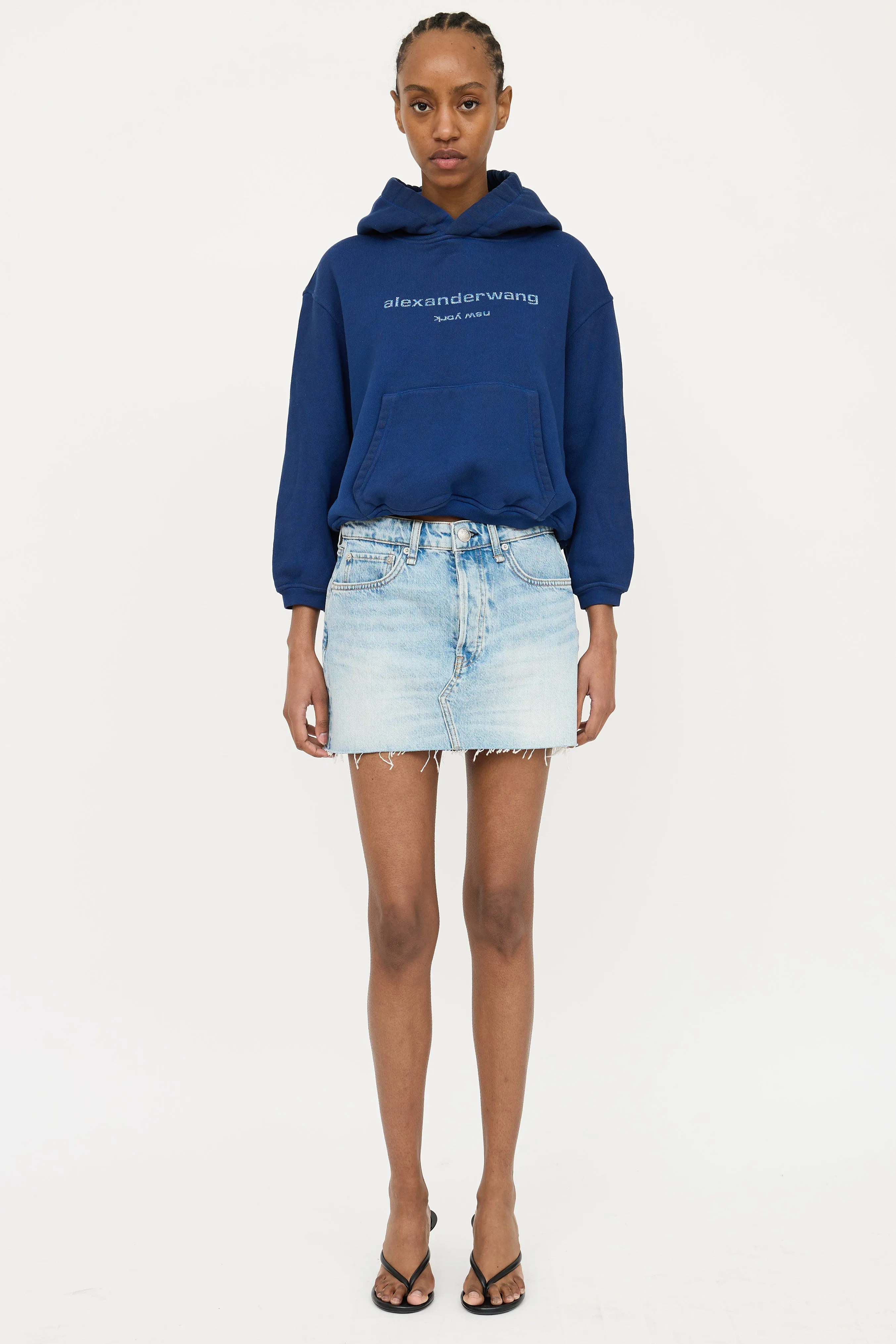 Glitter Logo Shrunken Hoodie sold by VSP Consignment product image thumbnail 2