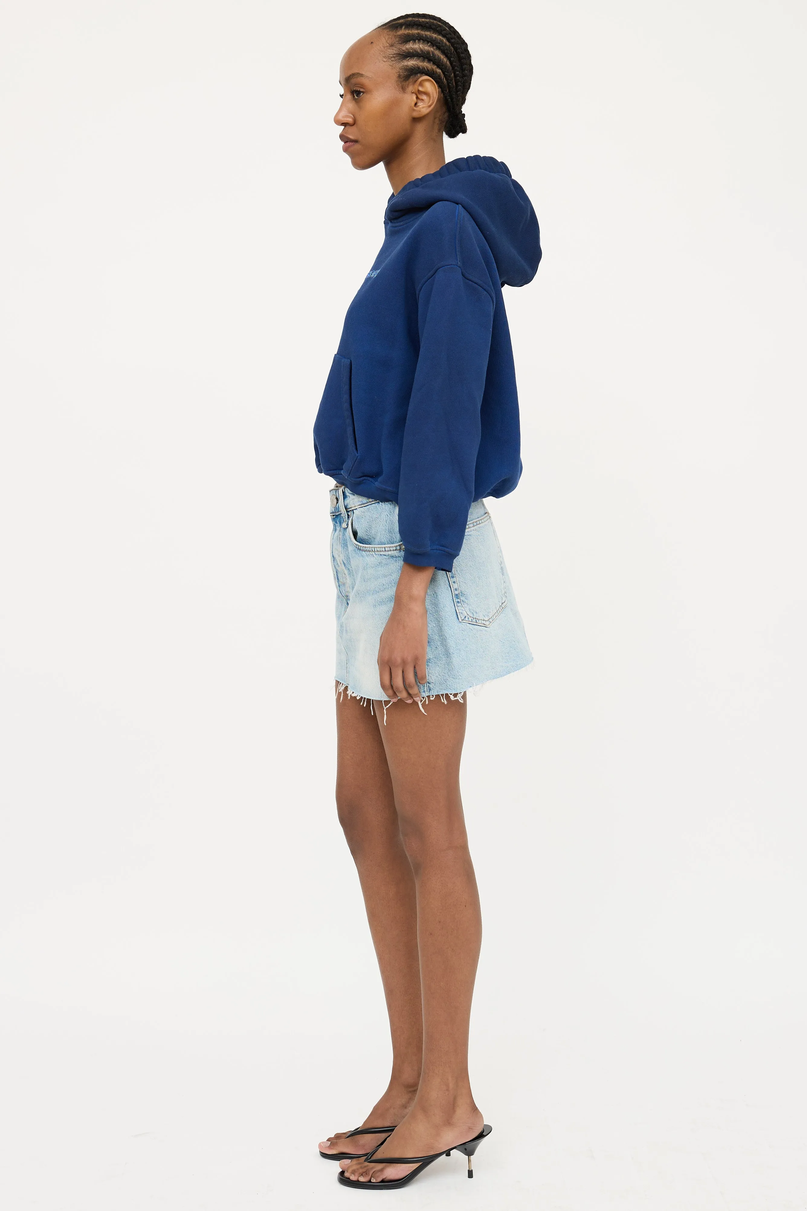 Glitter Logo Shrunken Hoodie sold by VSP Consignment product image thumbnail 4