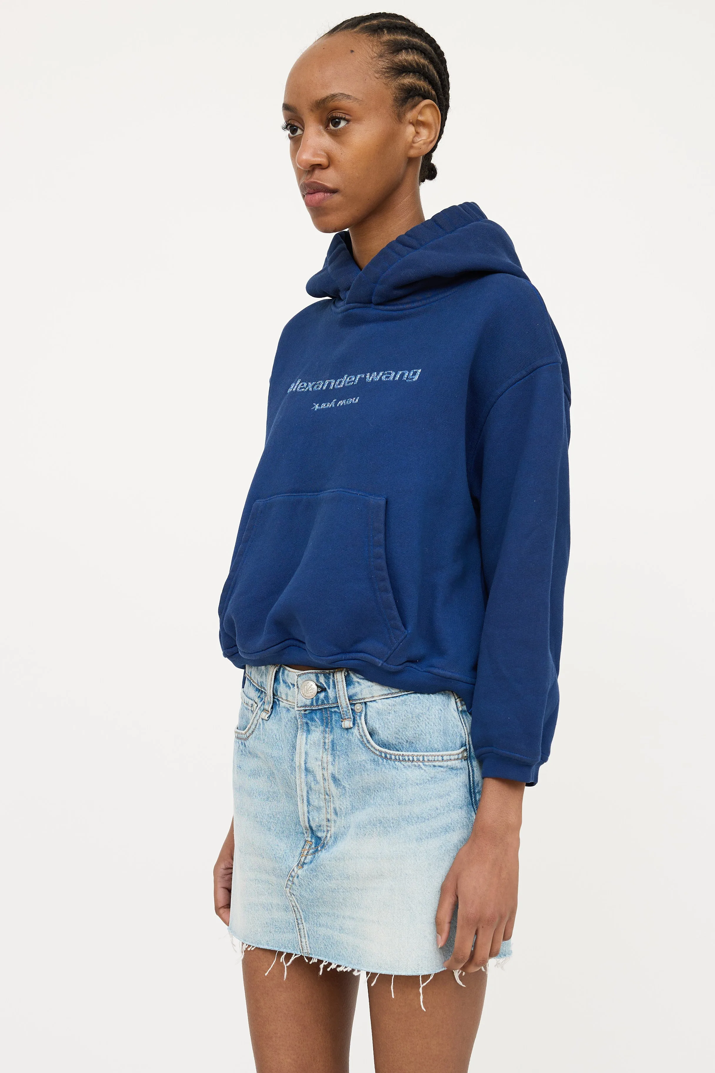 Glitter Logo Shrunken Hoodie sold by VSP Consignment product image thumbnail 3