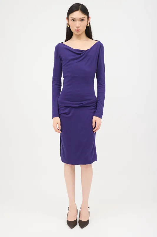 Draped Wool Knit Dress sold by VSP Consignment