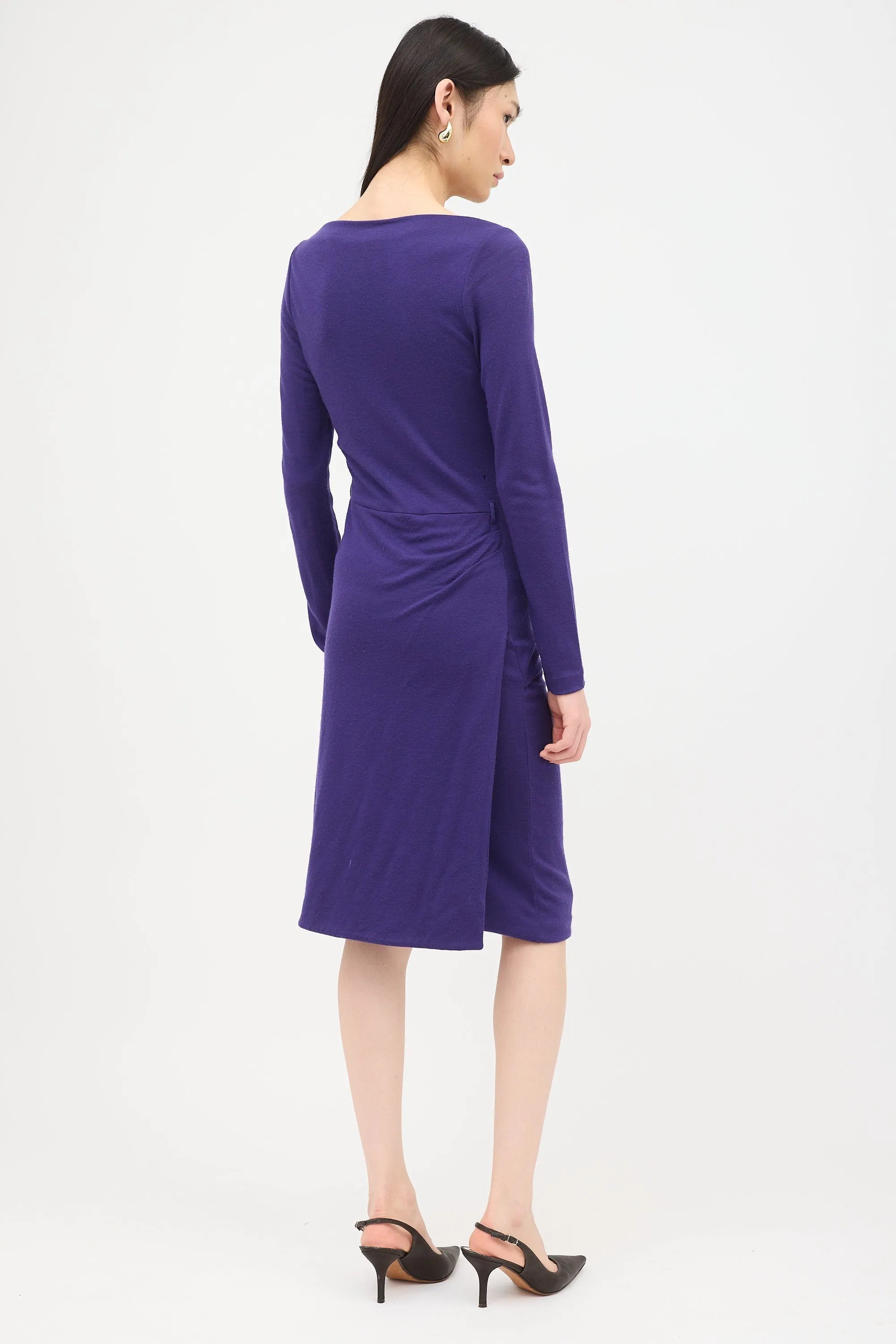 Draped Wool Knit Dress sold by VSP Consignment product image thumbnail 5