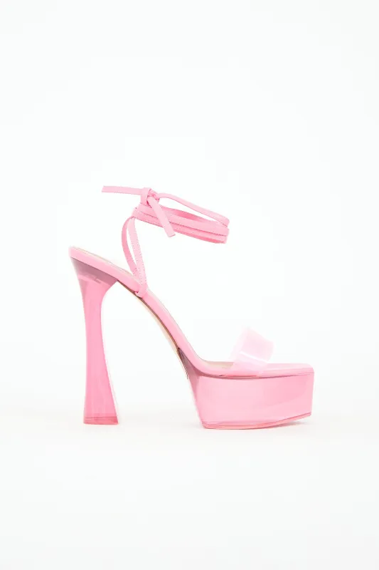 Leather & PVC Sita Platform Heel sold by VSP Consignment