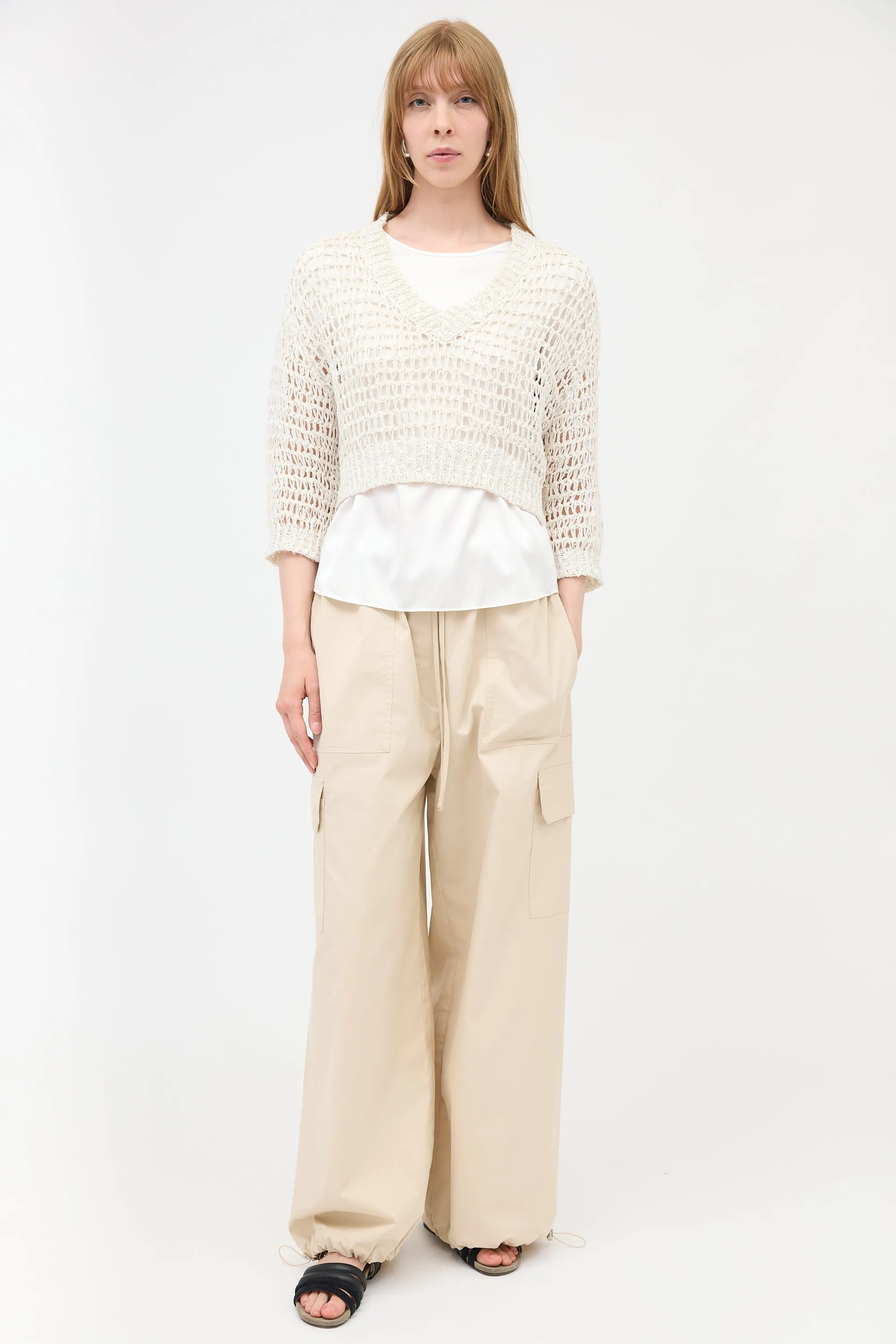 Cropped Open Knit Sweater sold by VSP Consignment product image thumbnail 2