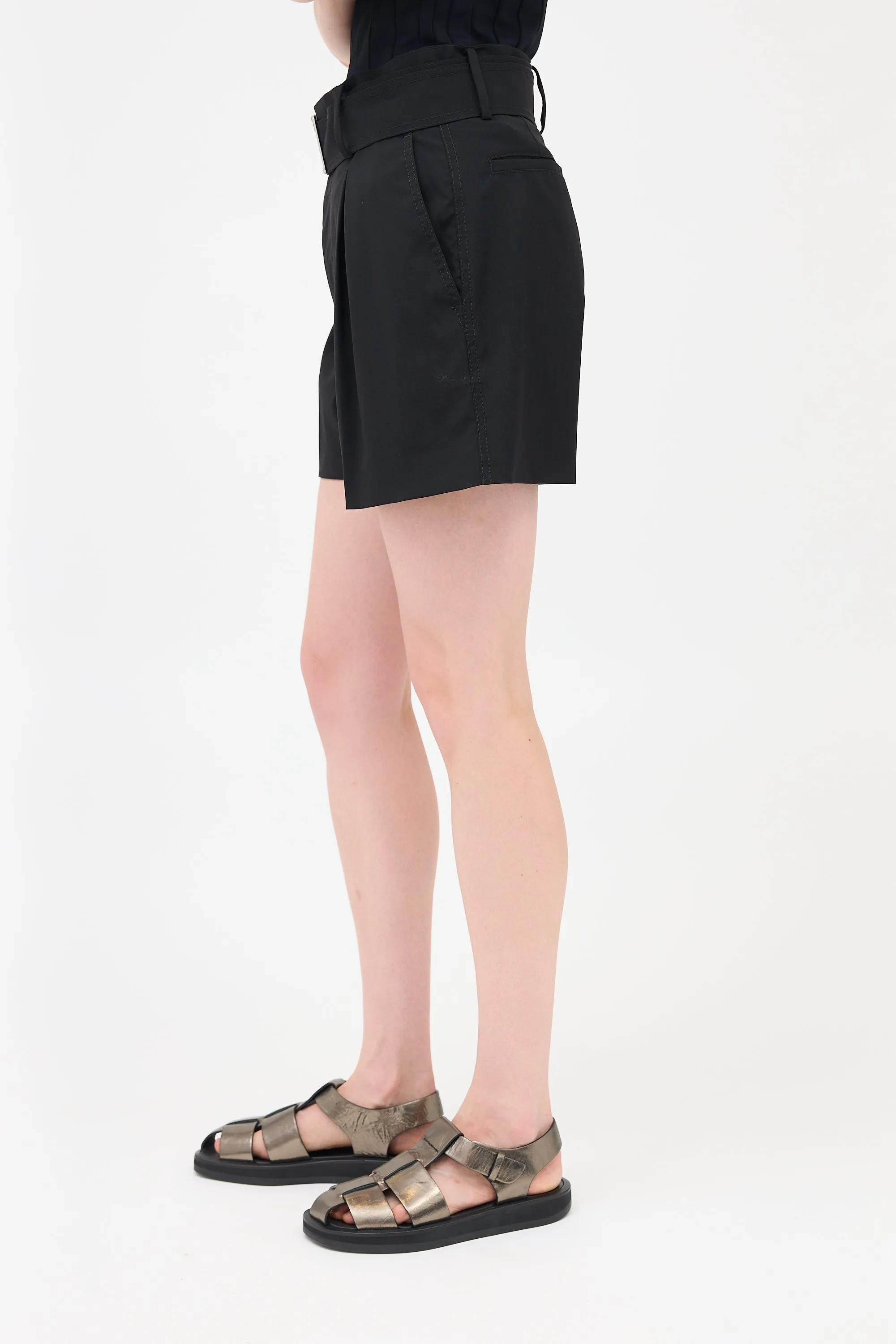 Wool Belted Shorts sold by VSP Consignment product image thumbnail 3