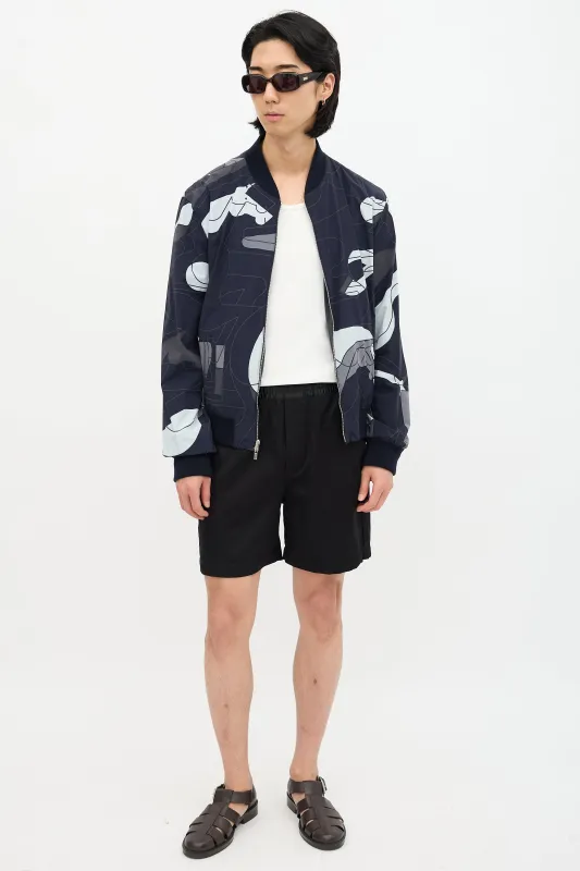 Nylon Reversible Printed Bomber Jacket sold by VSP Consignment