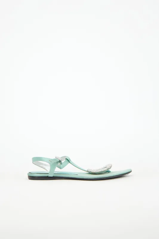 Satin Embellished Sandal made by Roger Vivier