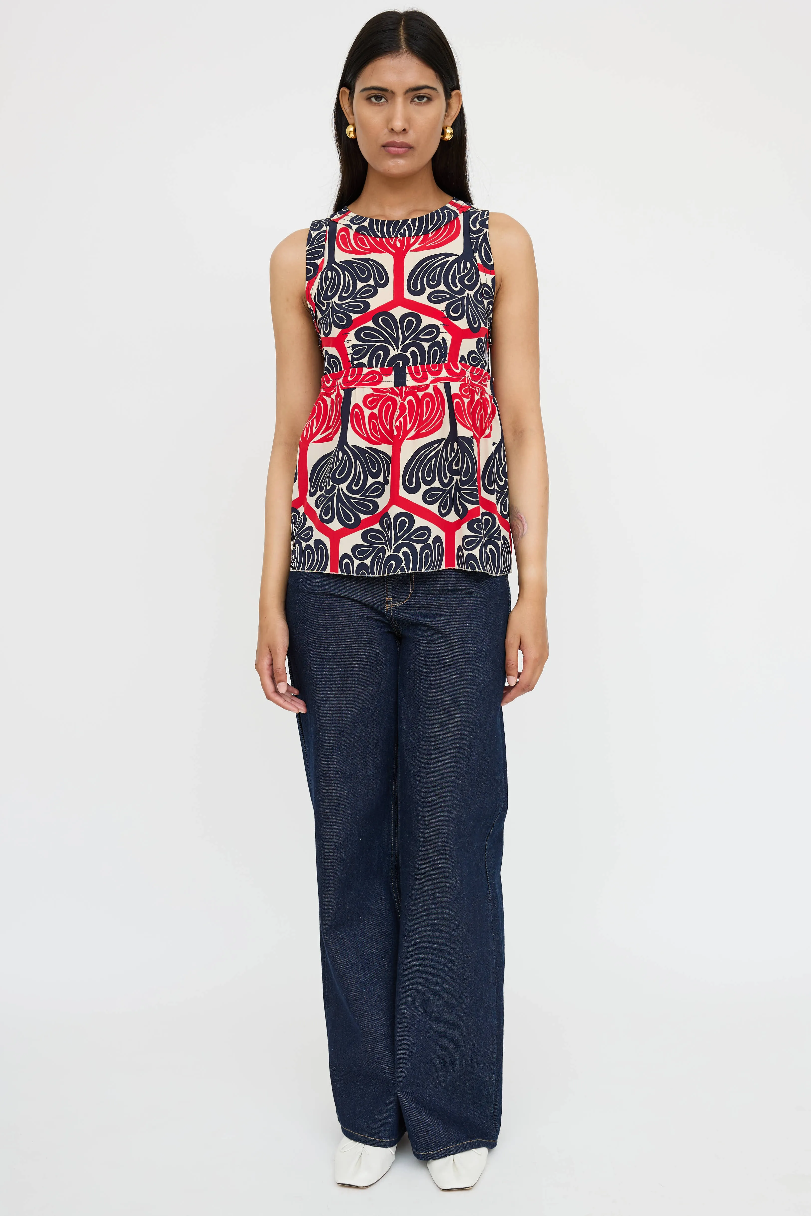 Patterned Silk Top sold by VSP Consignment product image thumbnail 2