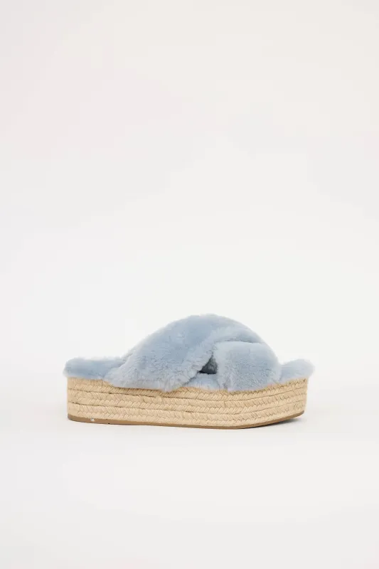 Fuzzy Espadrille Sandal sold by VSP Consignment