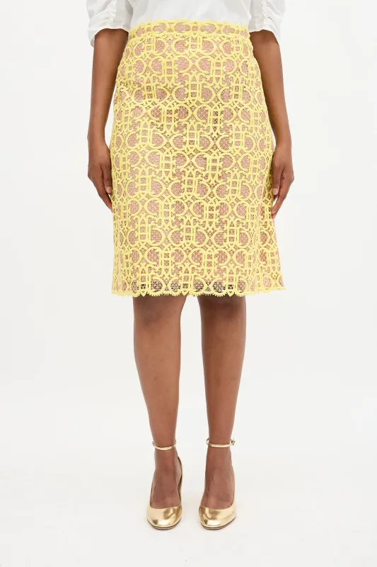 Ornate Guipure Skirt sold by VSP Consignment