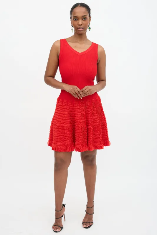 Knit Ruffle Dress made by Alaia