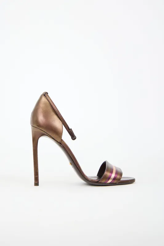Metallic Leather Sandal sold by VSP Consignment