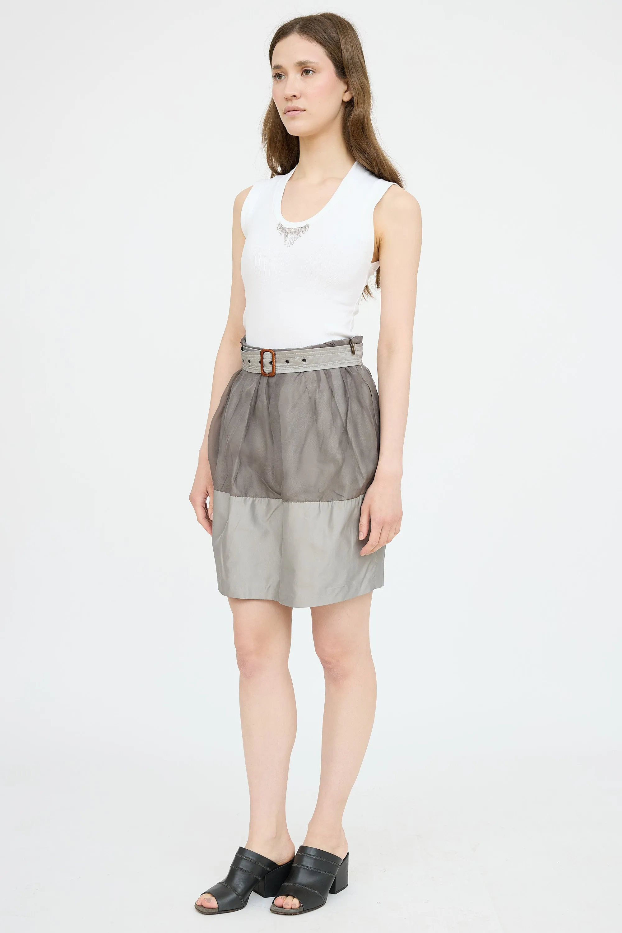 Two Tone Belted Skirt sold by VSP Consignment product image thumbnail 2