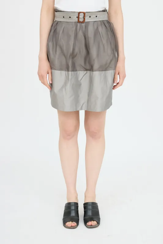 Two Tone Belted Skirt sold by VSP Consignment