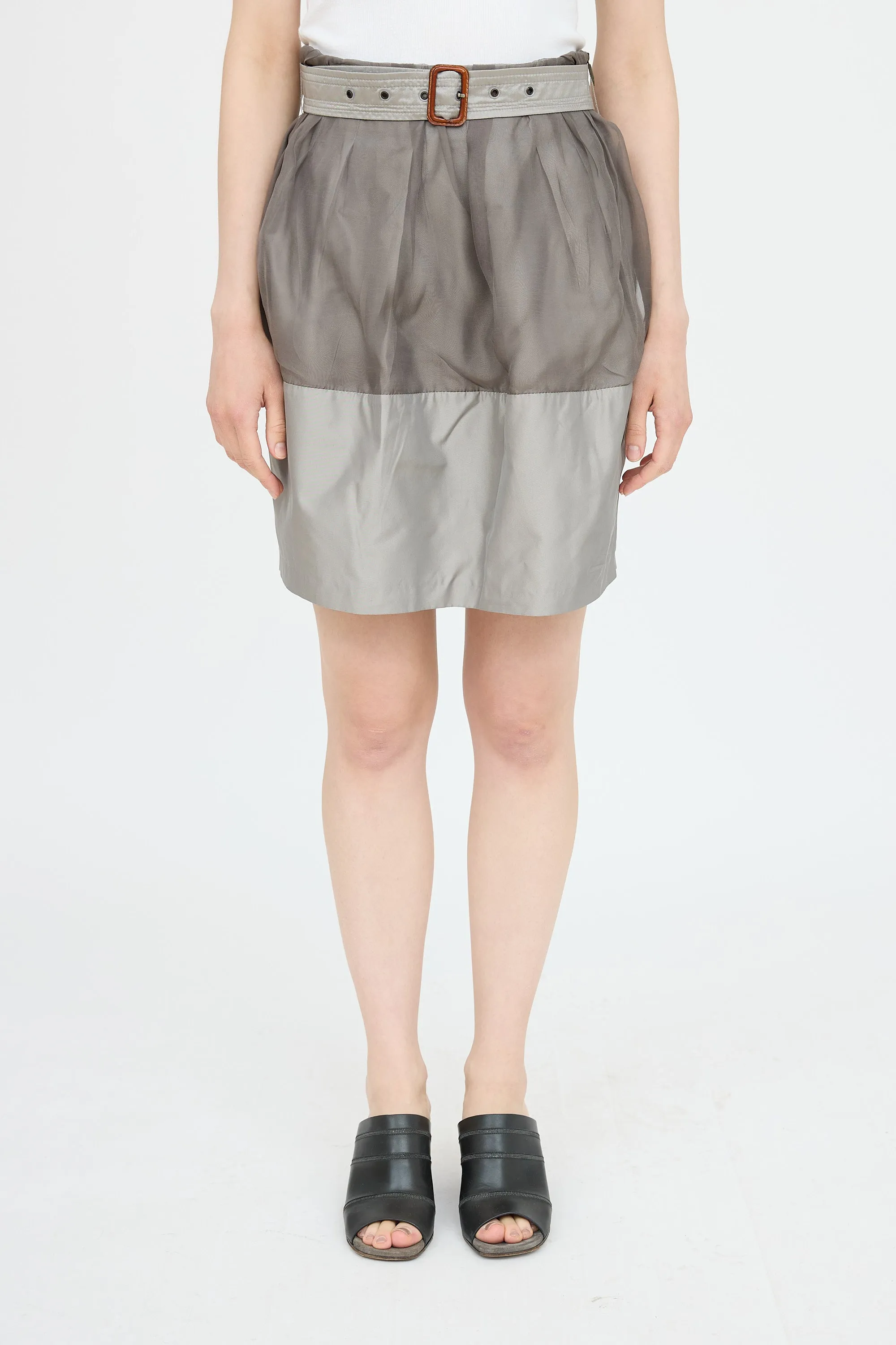 Two Tone Belted Skirt sold by VSP Consignment