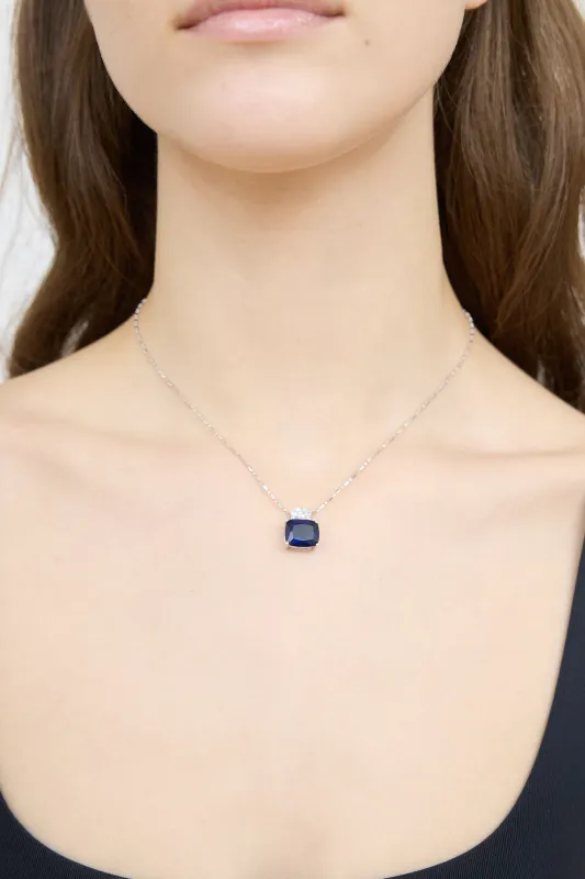 Sterling Silver & Sapphire Pendant Necklace made by VSP Consignment