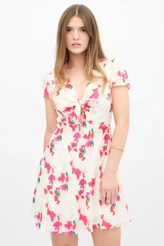 Satin Floral Elita Dress sold by VSP Consignment