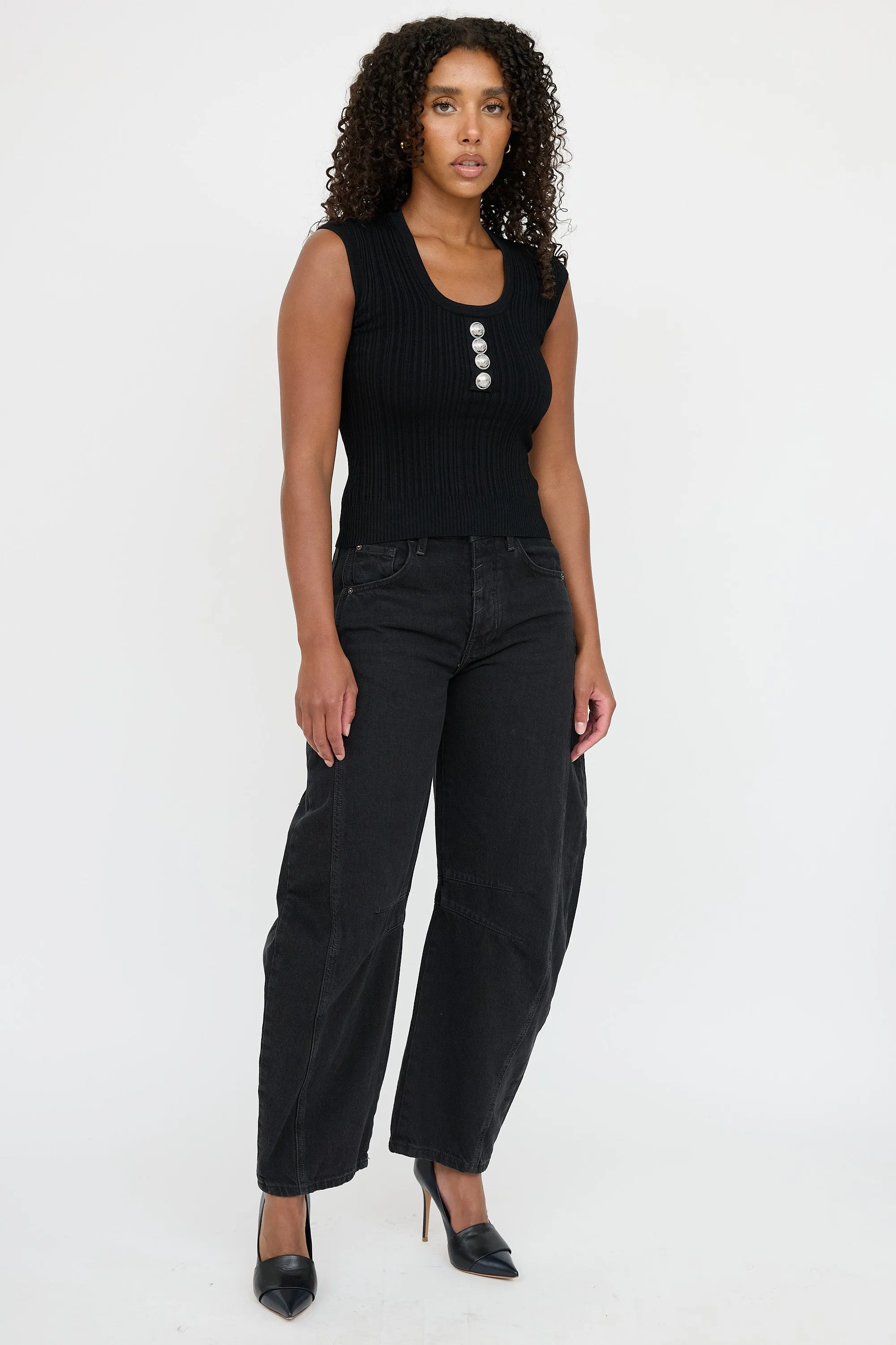 Knit Button Top sold by VSP Consignment product image thumbnail 2