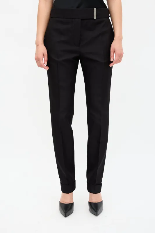 Wool & Silk Slim Leg Trouser made by Tom Ford