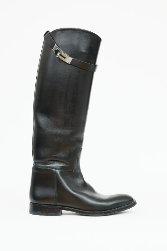 Leather Kelly Jumping Boot made by Hermes