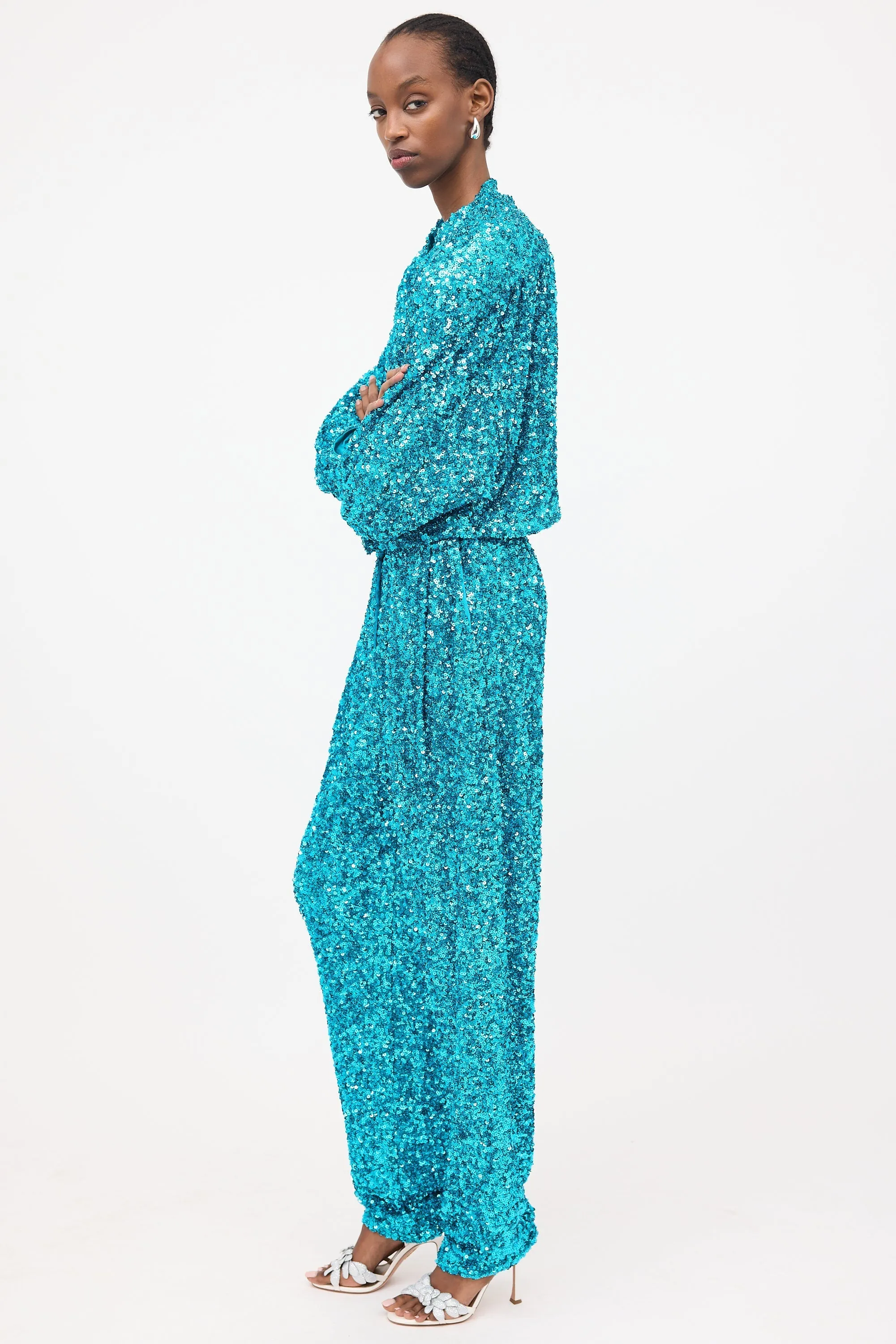 Sequin Pleated Trouser sold by VSP Consignment product image thumbnail 3