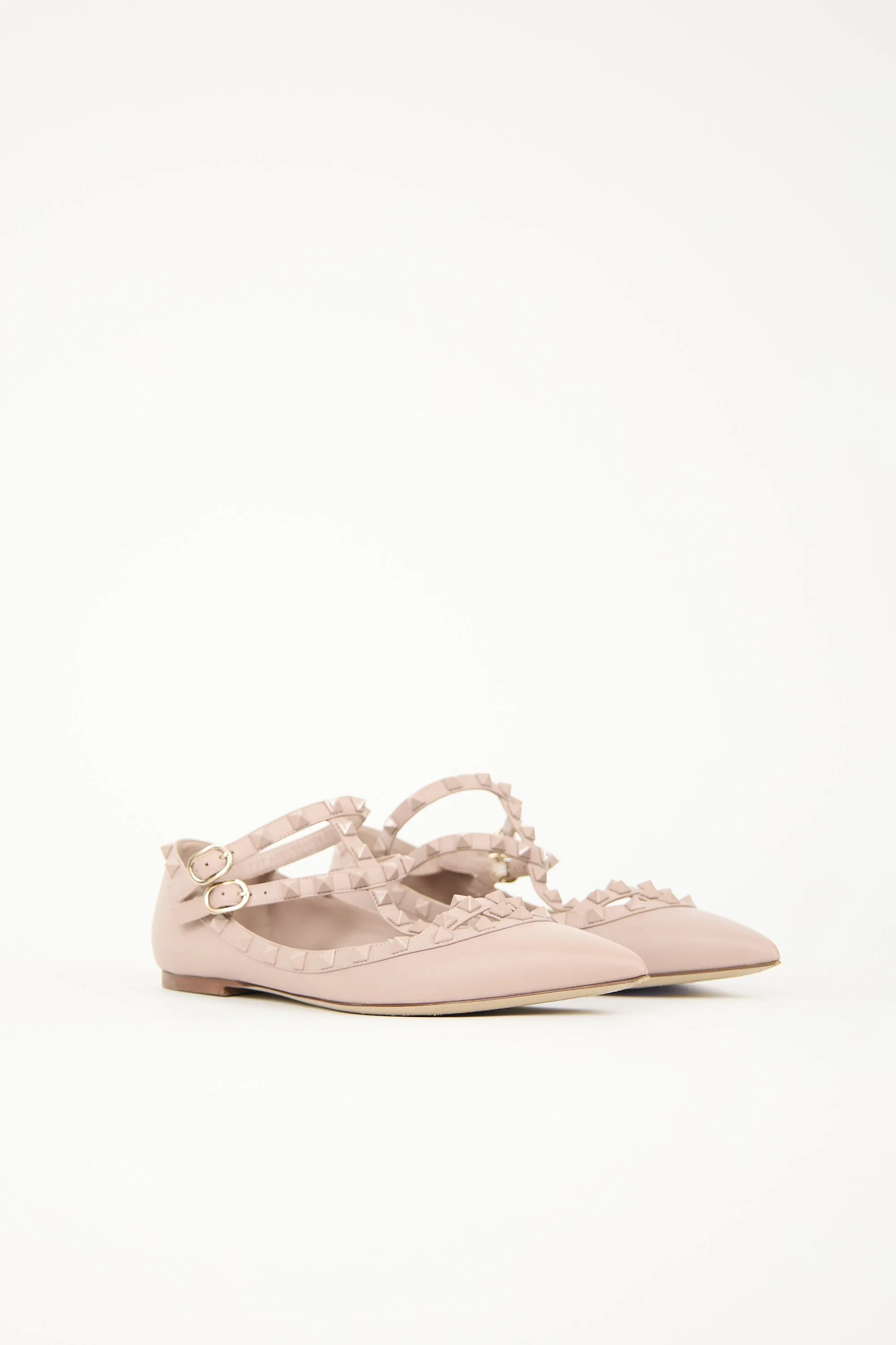 Leather Rockstud Cage Flat sold by VSP Consignment product image thumbnail 3