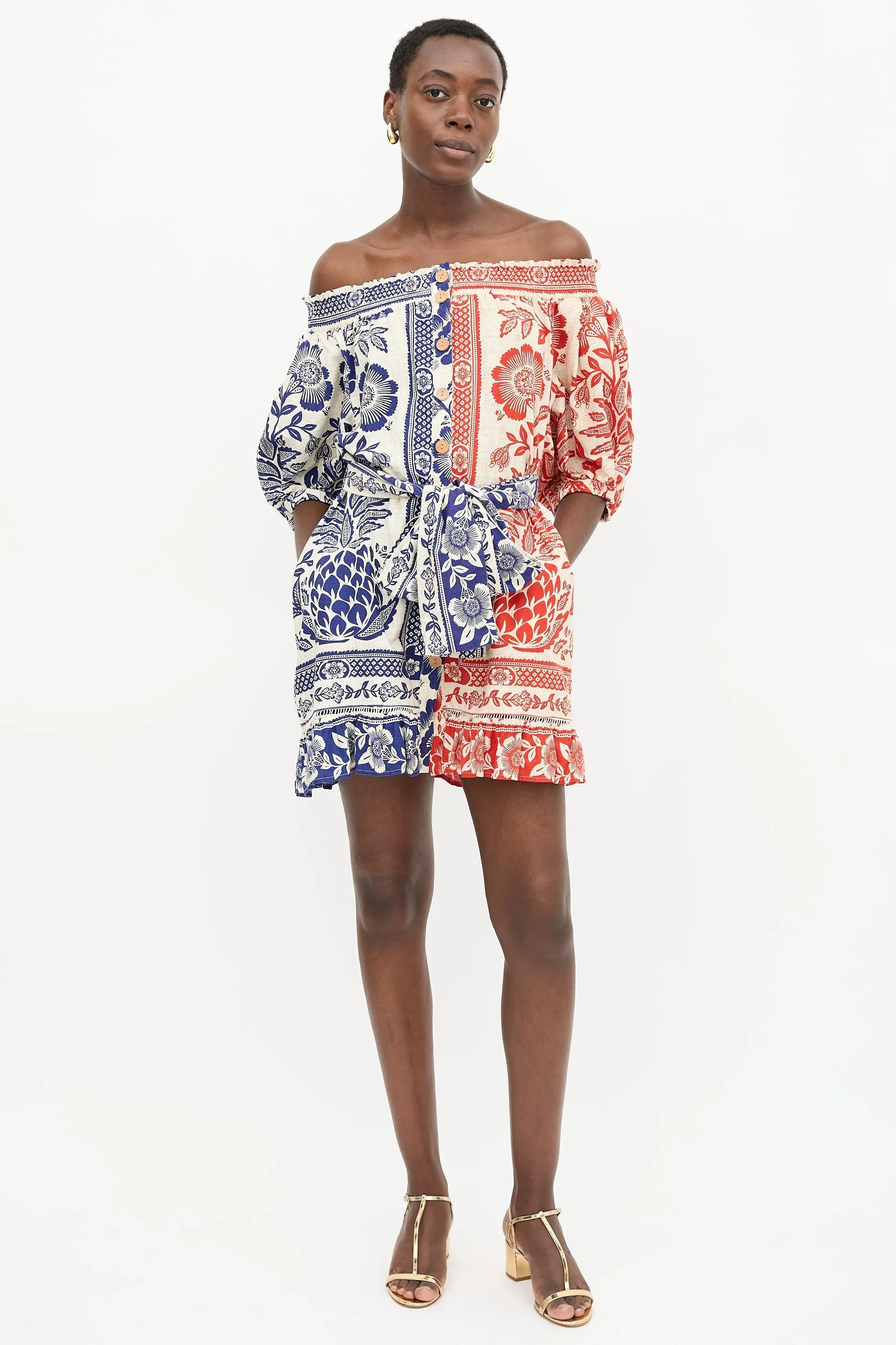 Linen Pineapple Garden Dress sold by VSP Consignment product image thumbnail 2