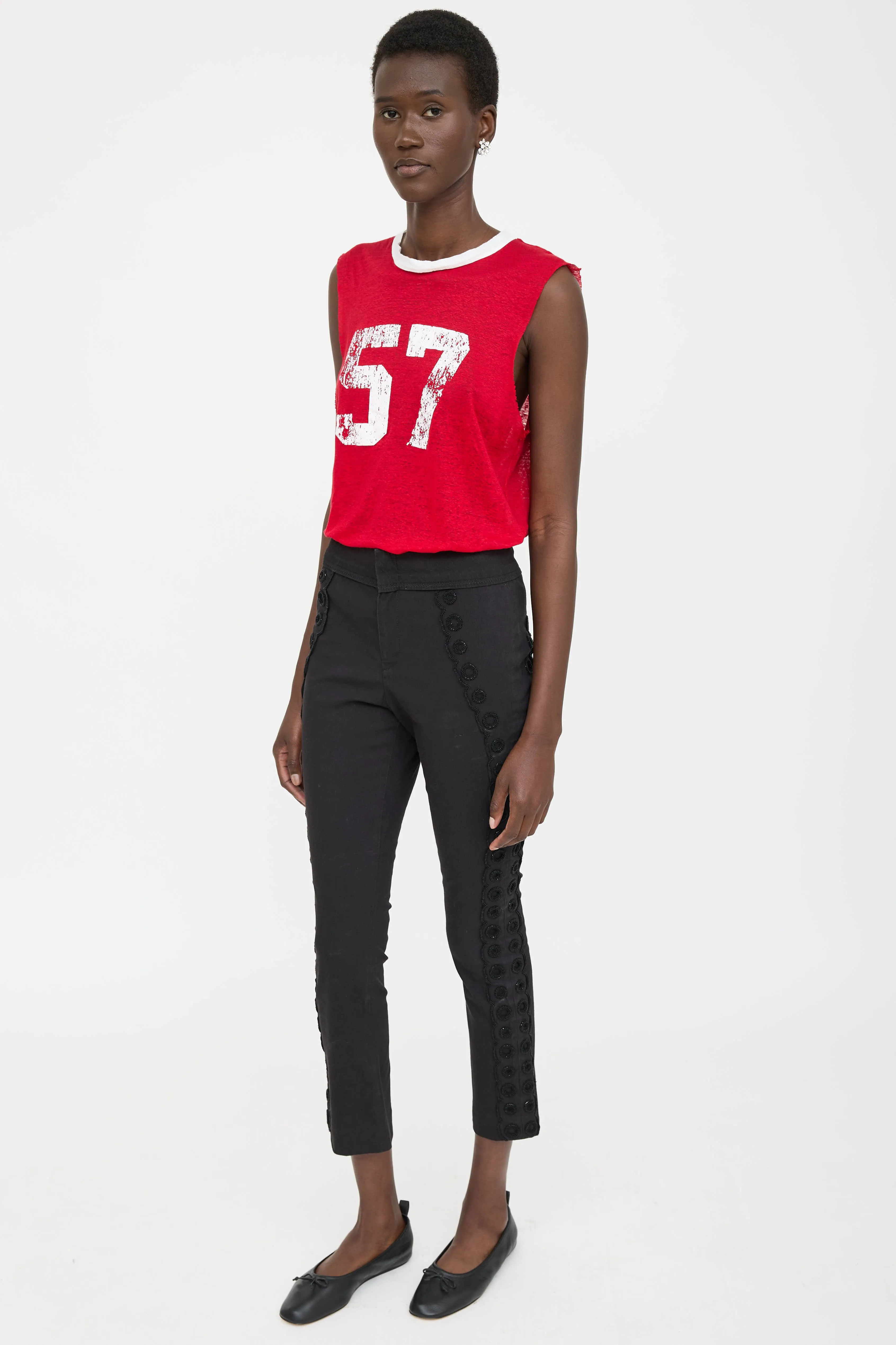 Cropped Embellished Pant sold by VSP Consignment product image thumbnail 2