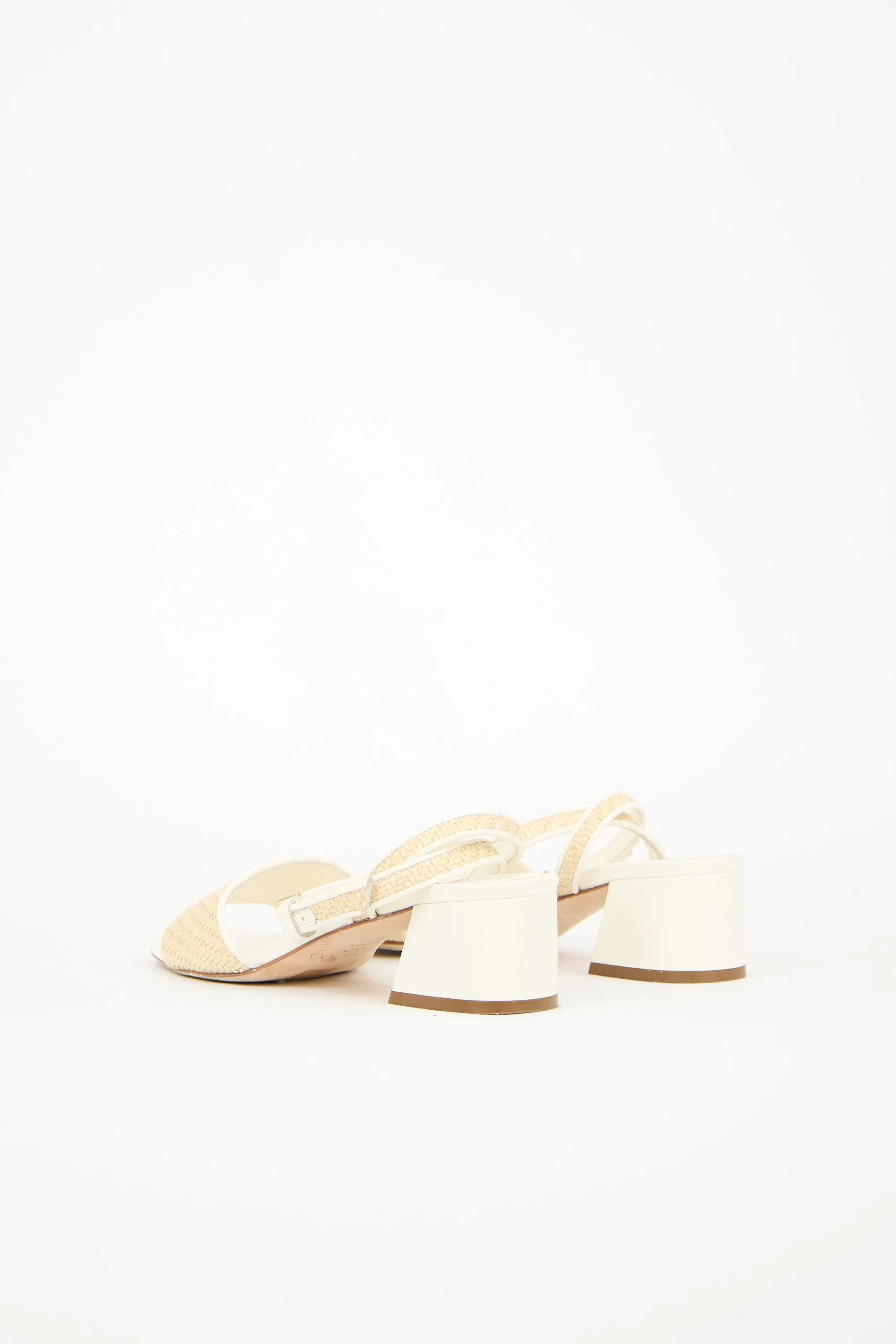 Leather & Raffia Sandal sold by VSP Consignment product image thumbnail 4