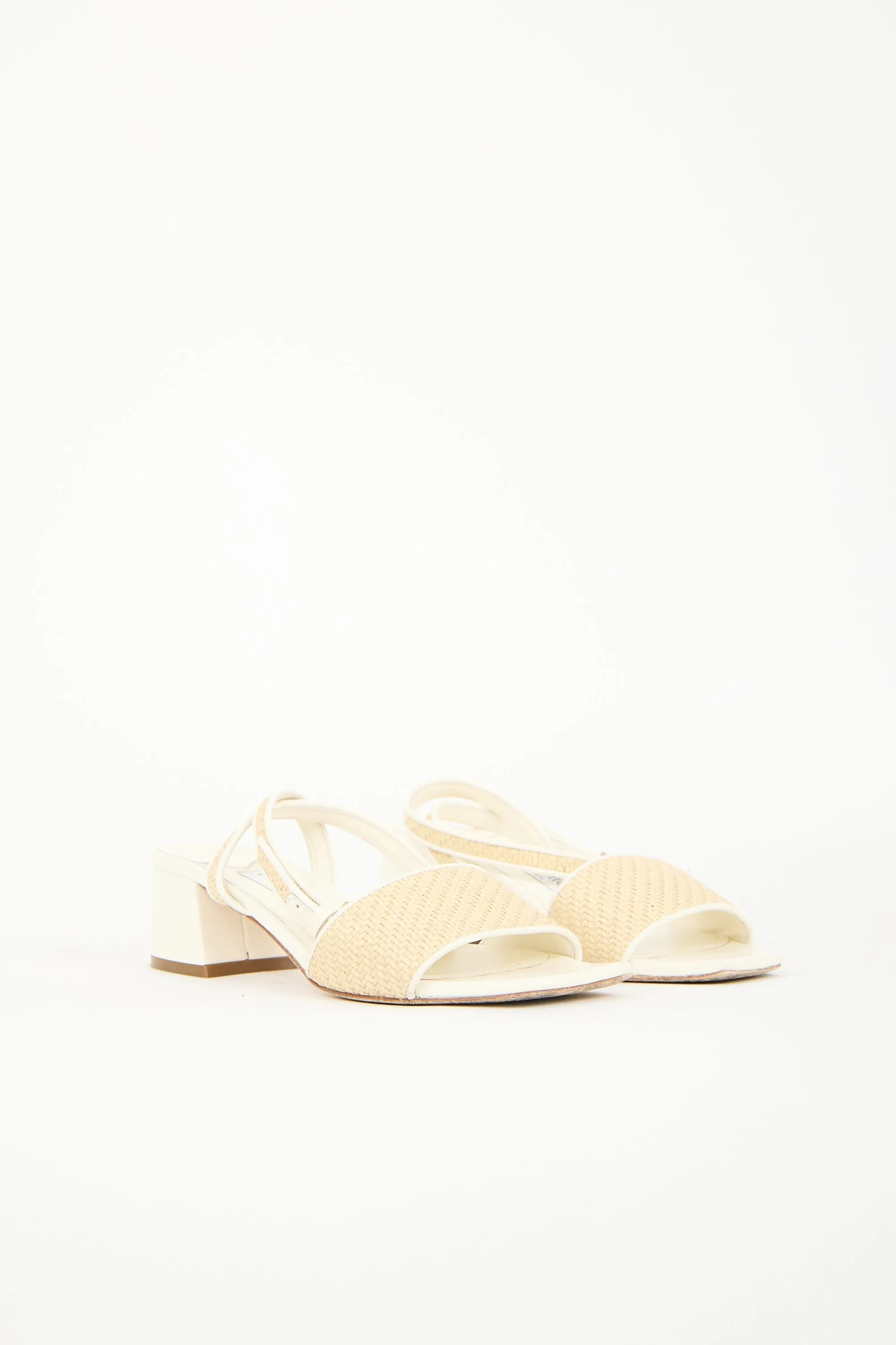 Leather & Raffia Sandal sold by VSP Consignment product image thumbnail 2