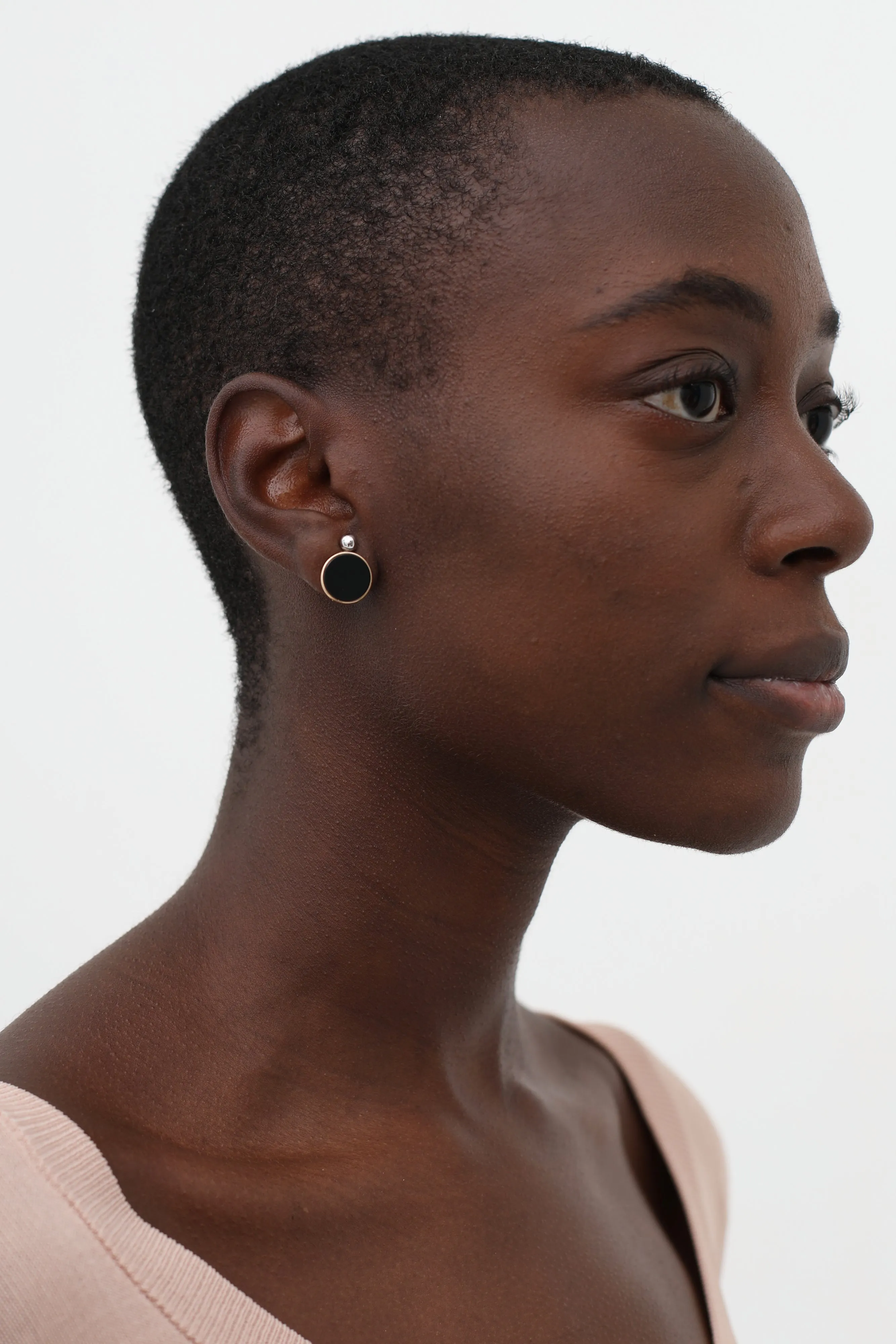 Black Circle Clip-On Earrings sold by VSP Consignment product image thumbnail 2