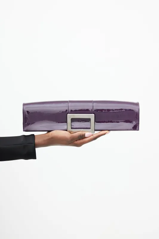 Patent Leather Clutch sold by VSP Consignment