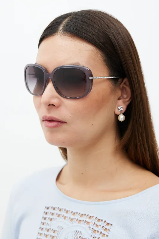 5292B Circular Rhinestone Sunglasses made by Chanel