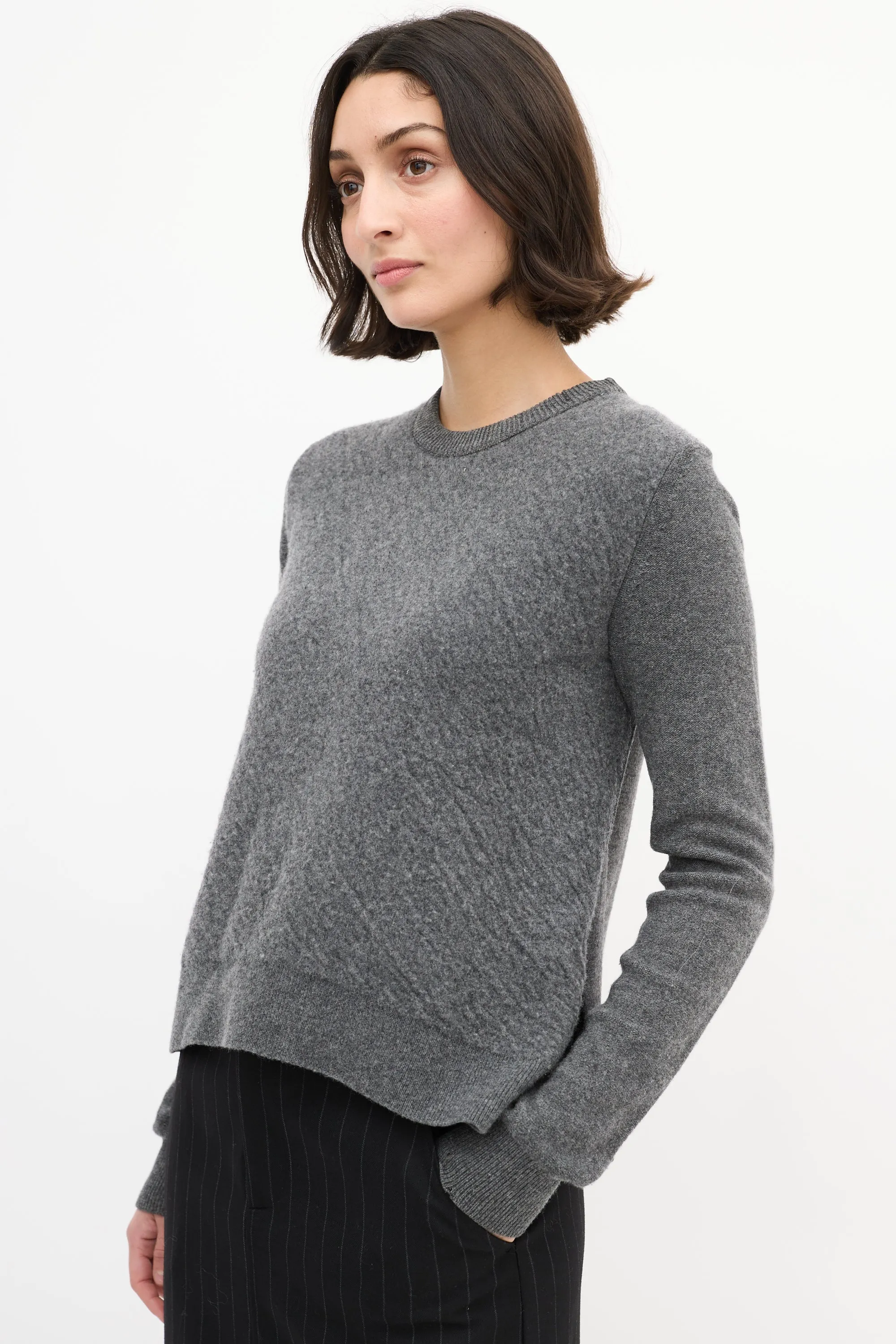 Wool Side Vent Panelled Sweater sold by VSP Consignment product image thumbnail 3