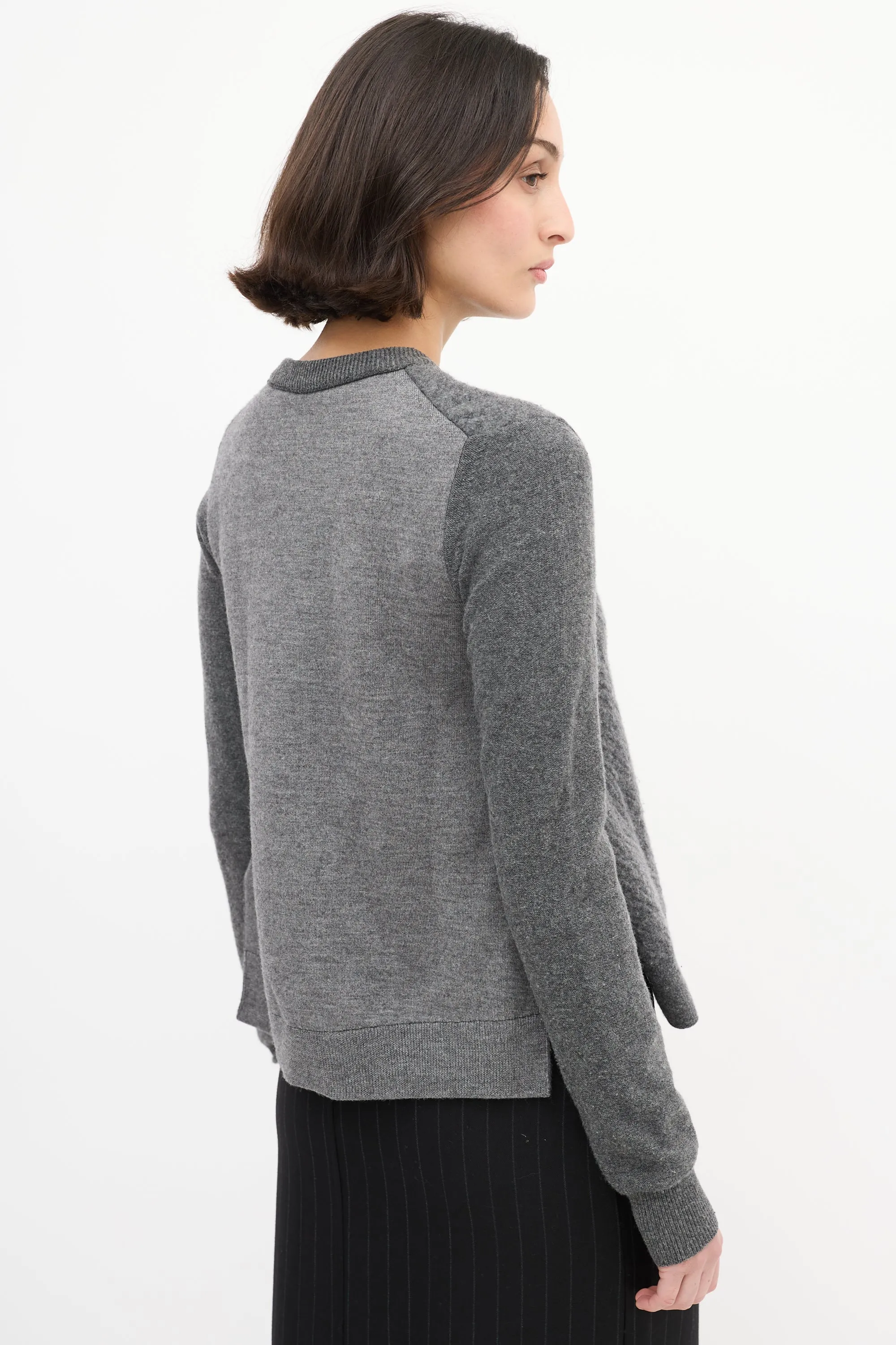 Wool Side Vent Panelled Sweater sold by VSP Consignment product image thumbnail 5