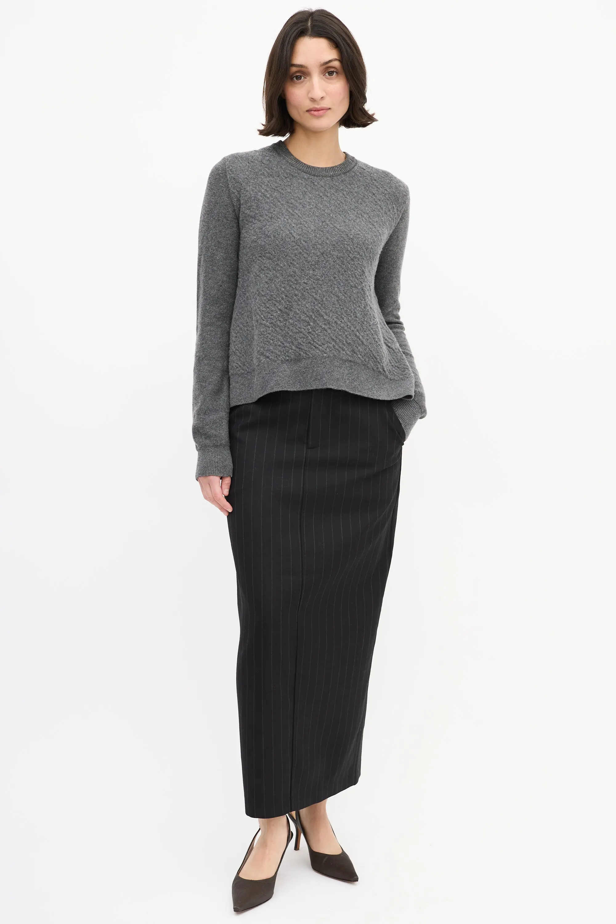 Wool Side Vent Panelled Sweater sold by VSP Consignment product image thumbnail 2