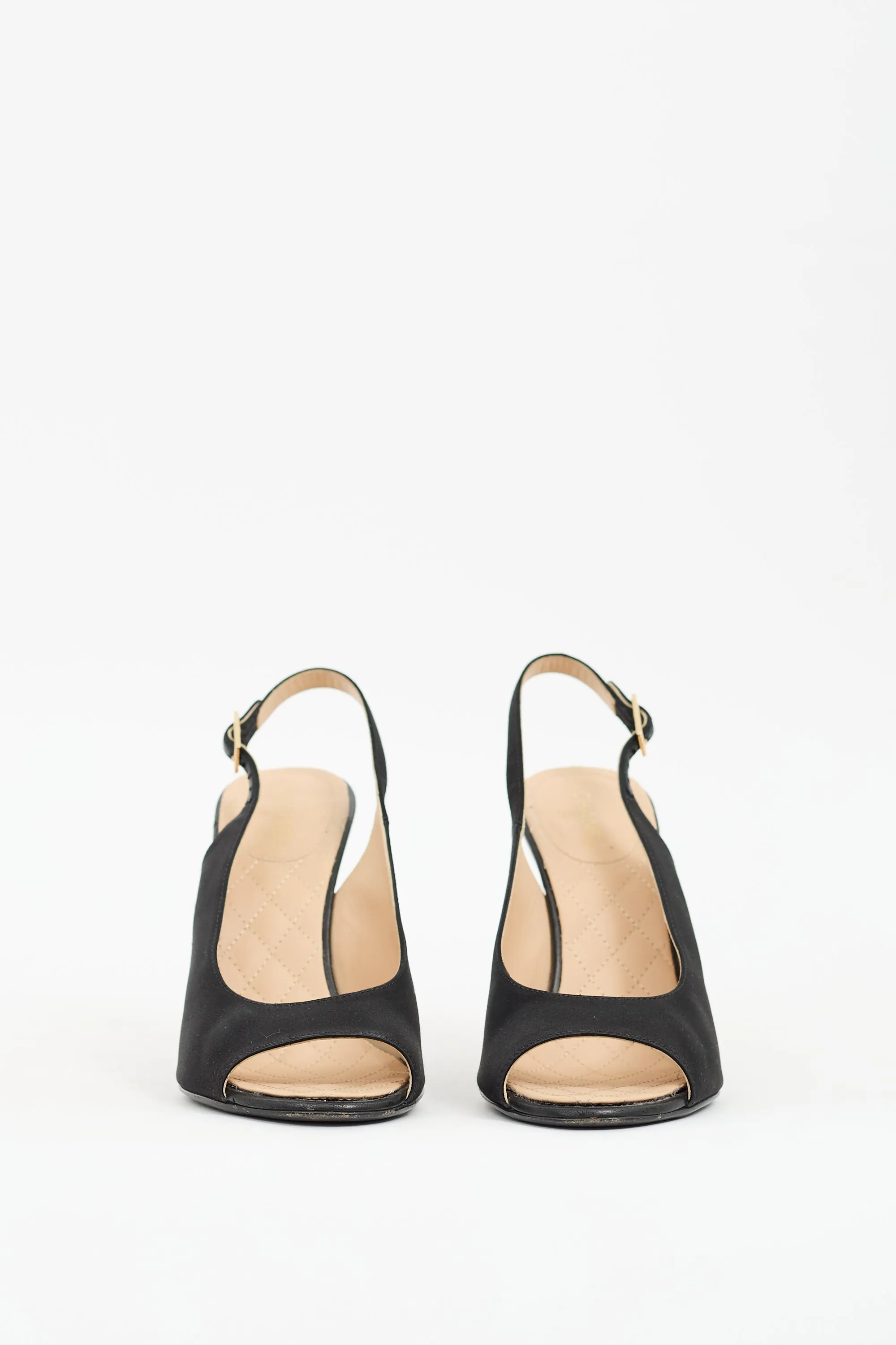 Satin & Lucite Slingback Heel sold by VSP Consignment product image thumbnail 3