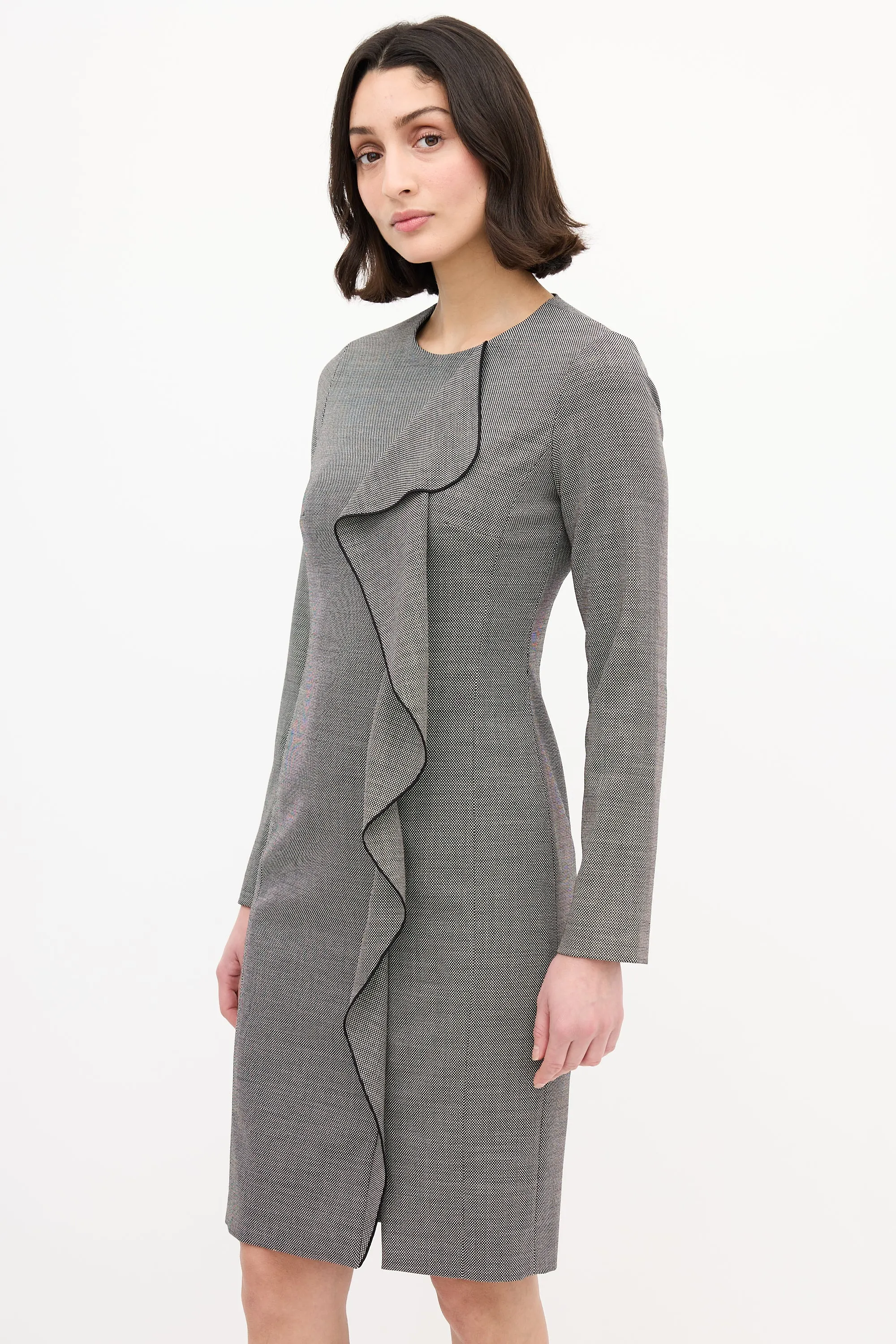 Worsted Wool Drape Dress sold by VSP Consignment product image thumbnail 4