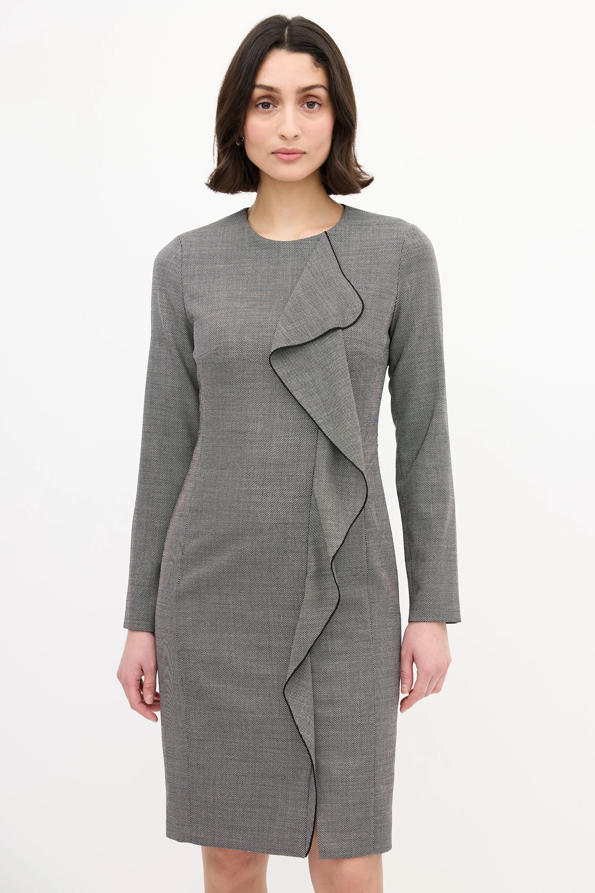 Worsted Wool Drape Dress sold by VSP Consignment product image thumbnail 3