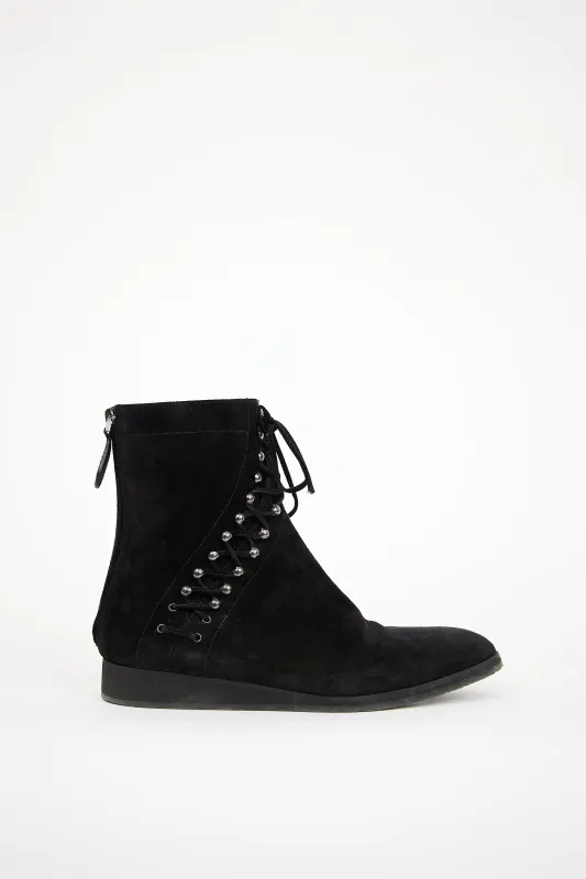 Suede Lace Up Ankle Boot sold by VSP Consignment