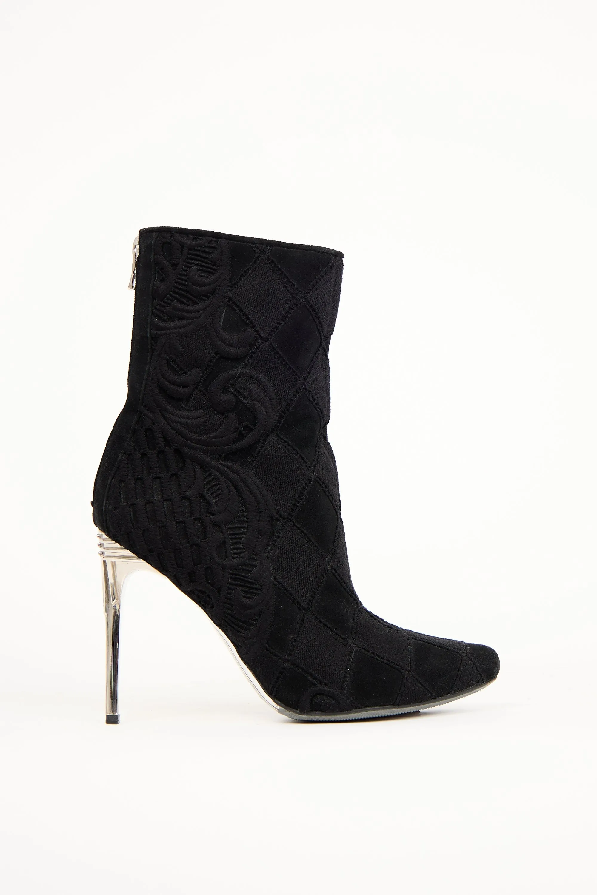 Suede Quilted Paisley Boot sold by VSP Consignment