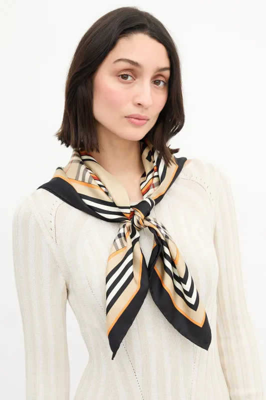 Silk Heritage Stripe Scarf sold by VSP Consignment