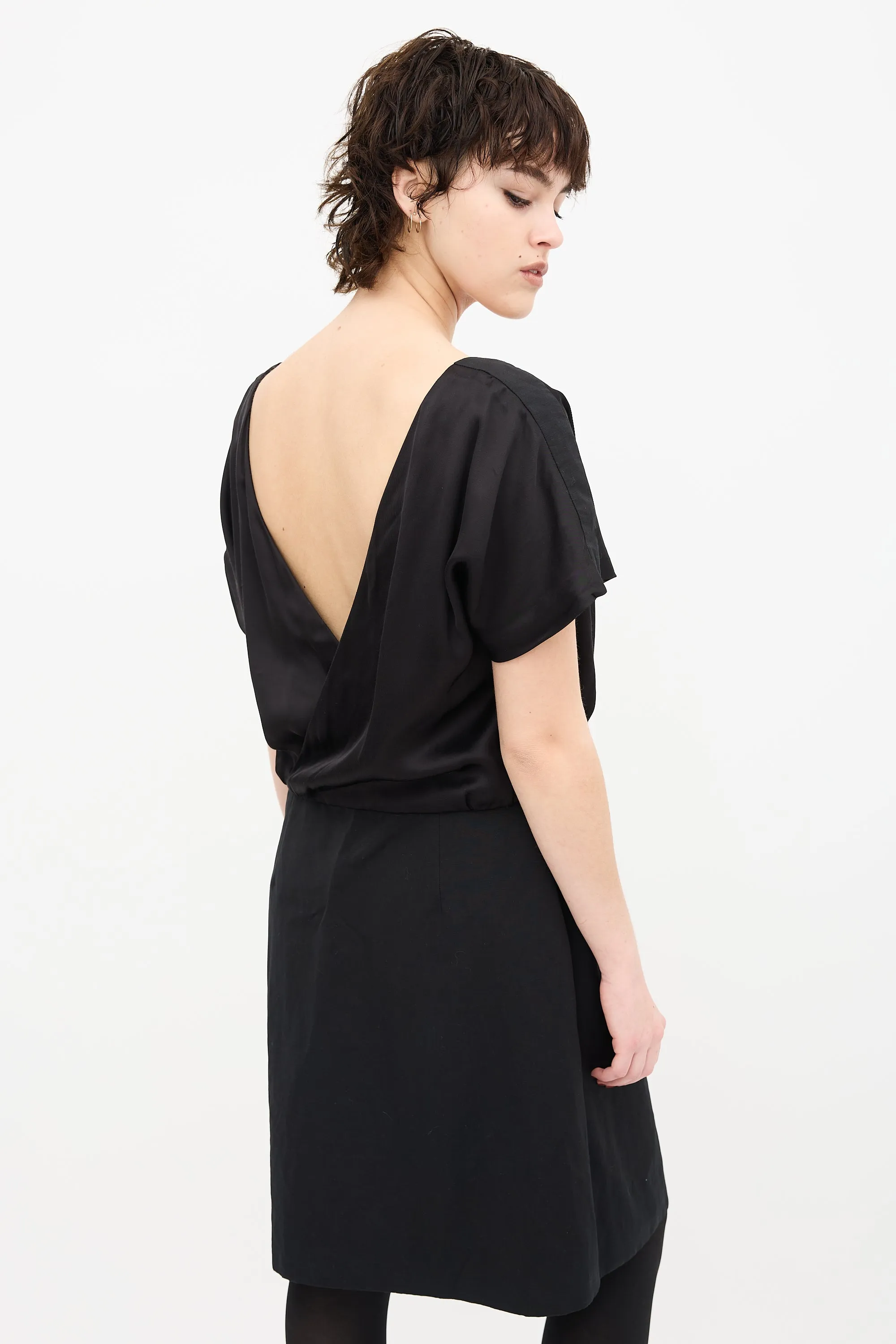 2011 Cowl Front Surplice Back Dress sold by VSP Consignment product image thumbnail 2