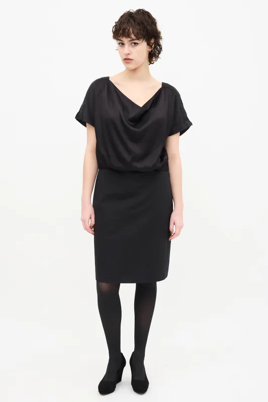 2011 Cowl Front Surplice Back Dress sold by VSP Consignment