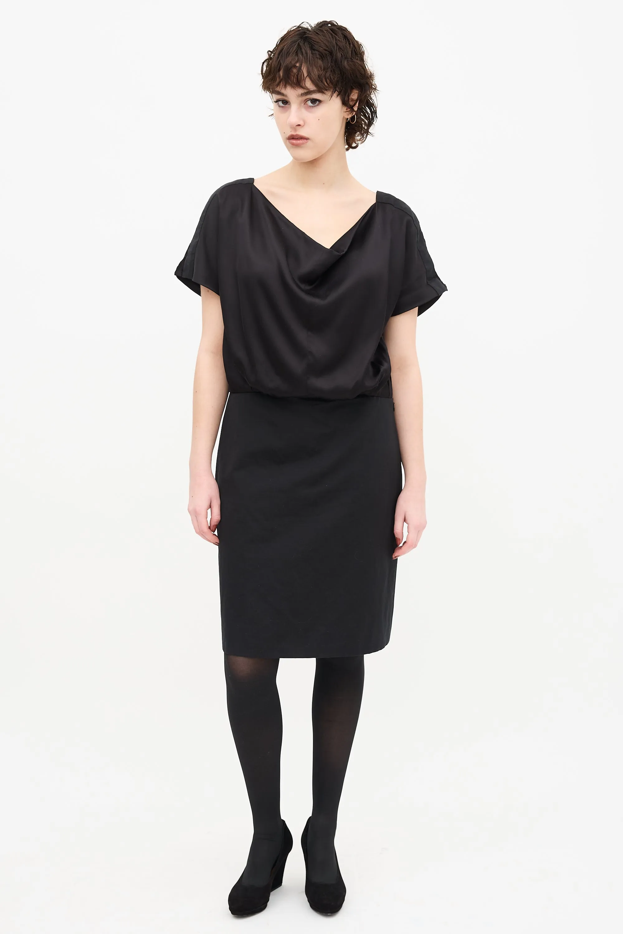 2011 Cowl Front Surplice Back Dress sold by VSP Consignment