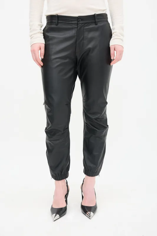 Leather Zip Trouser sold by VSP Consignment