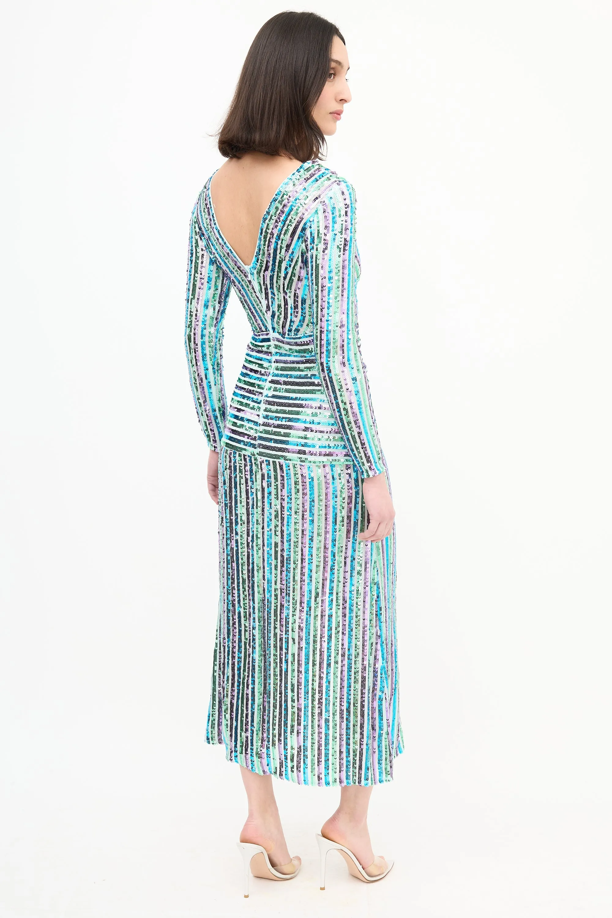 Emmy Sequin Stripe Dress sold by VSP Consignment product image thumbnail 5