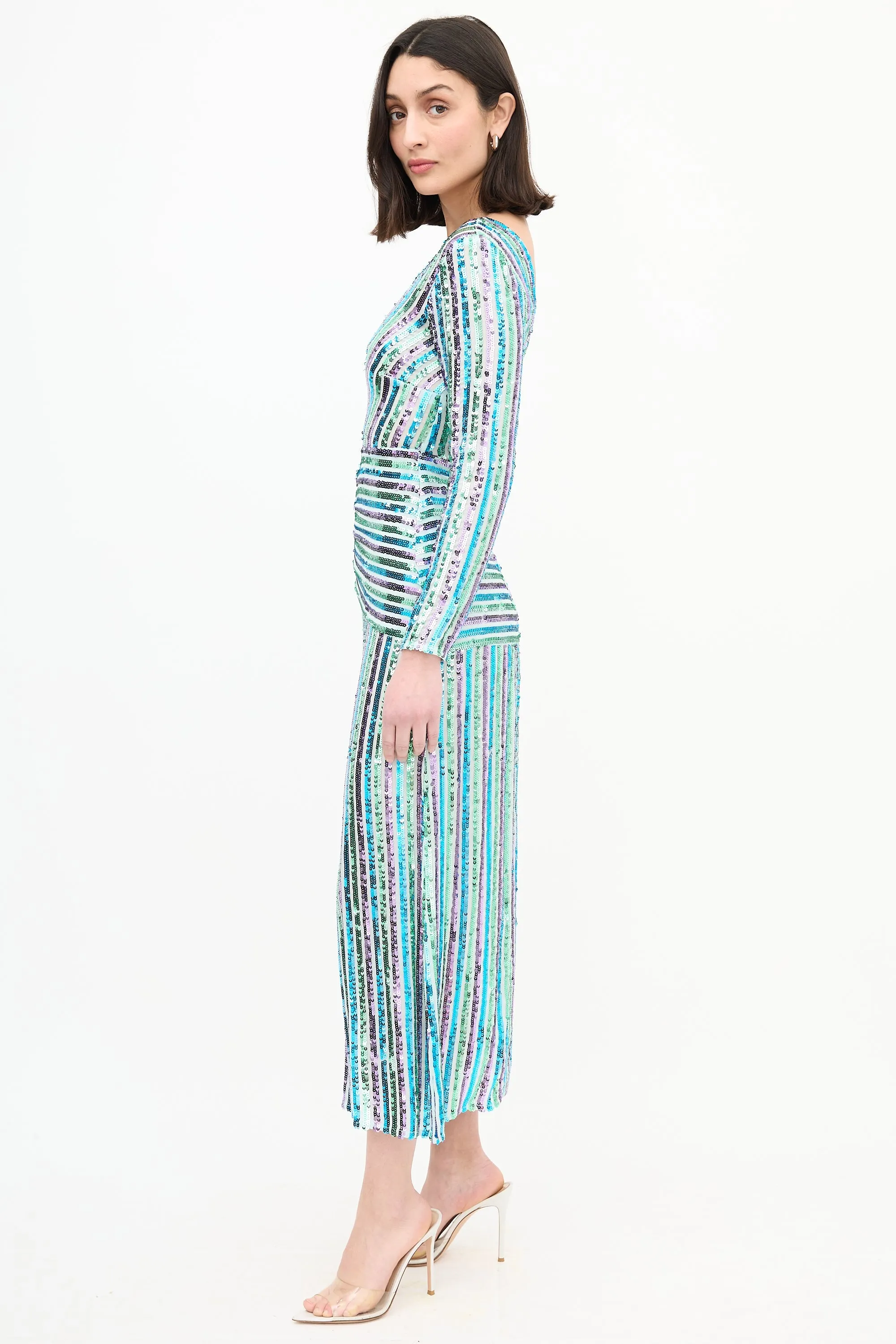 Emmy Sequin Stripe Dress sold by VSP Consignment product image thumbnail 4