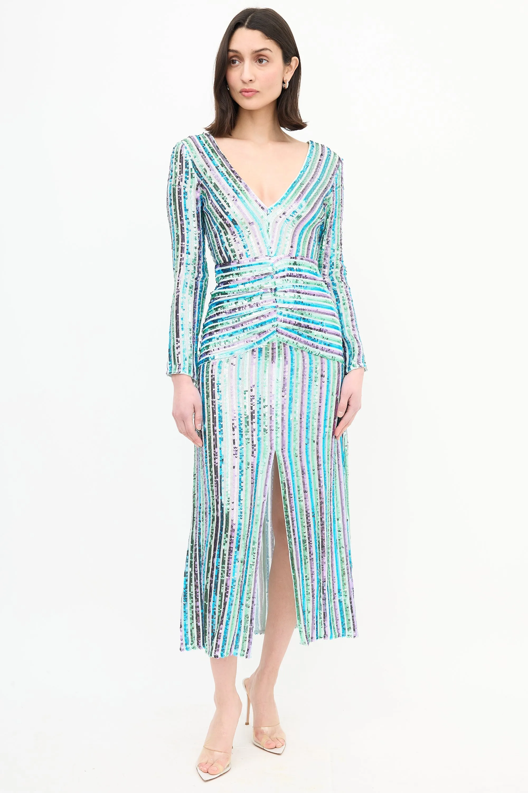 Emmy Sequin Stripe Dress sold by VSP Consignment